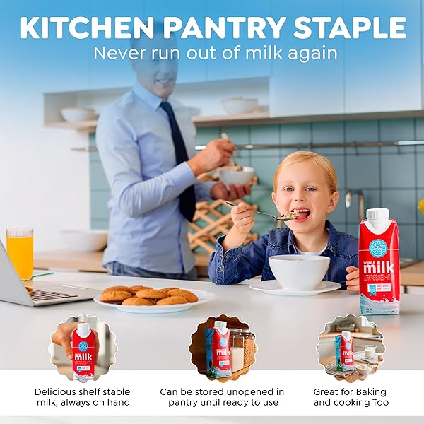 BLUE VALLEY SHELF STABLE WHOLE MILK BOXES WITH VITAMIN D – NO REFRIGERATION NEEDED 8 OZ SINGLES (24 PACK) KOSHER CHOLOV YISROEL, UHT PASTEURIZED TETRA PAK CARTON.