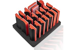 TOOL GUY REPUBLIC 20pc Hand Sanding Block Set - Hook and Loop Interchangeable Assorted Shapes