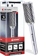EZARC SB-5 Tungsten Carbide Burr 1/4 In Shank Cylinder End Cut Double Cut view 1