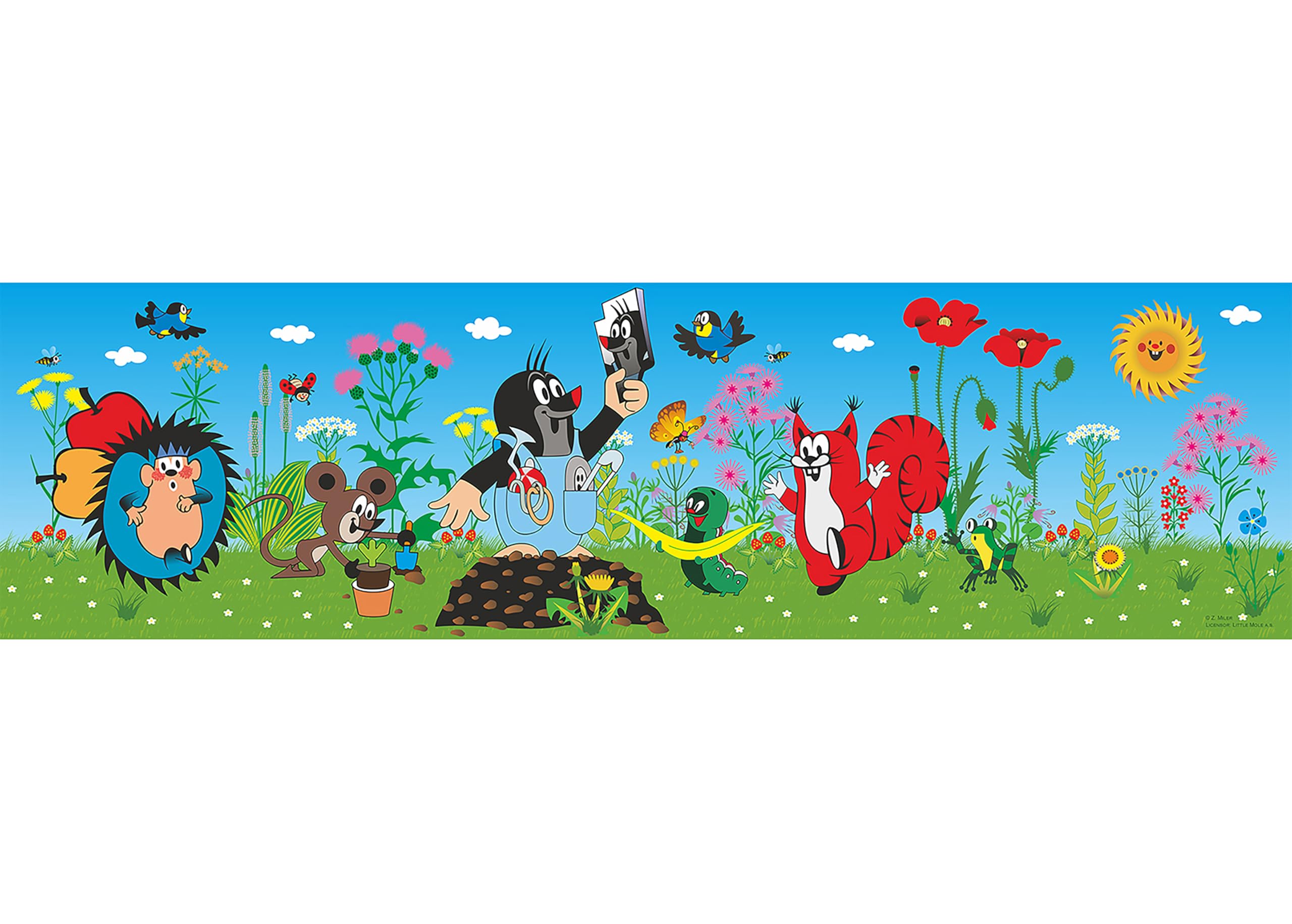 Little Mole Wall Border, PVC Film, Multi-Colour, 0.14 x 5 m