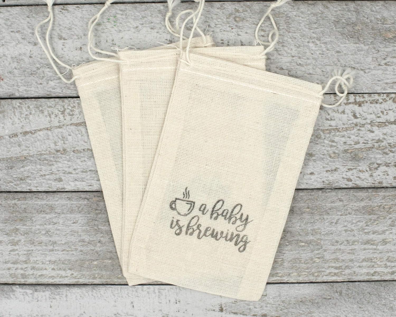 Baby Shower Favor Bags A Baby is Brewing Coffee or Tea