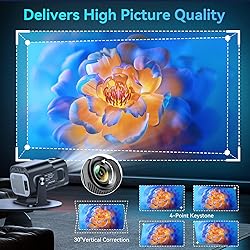 Smart Mini Projector with Android 11.0,2024