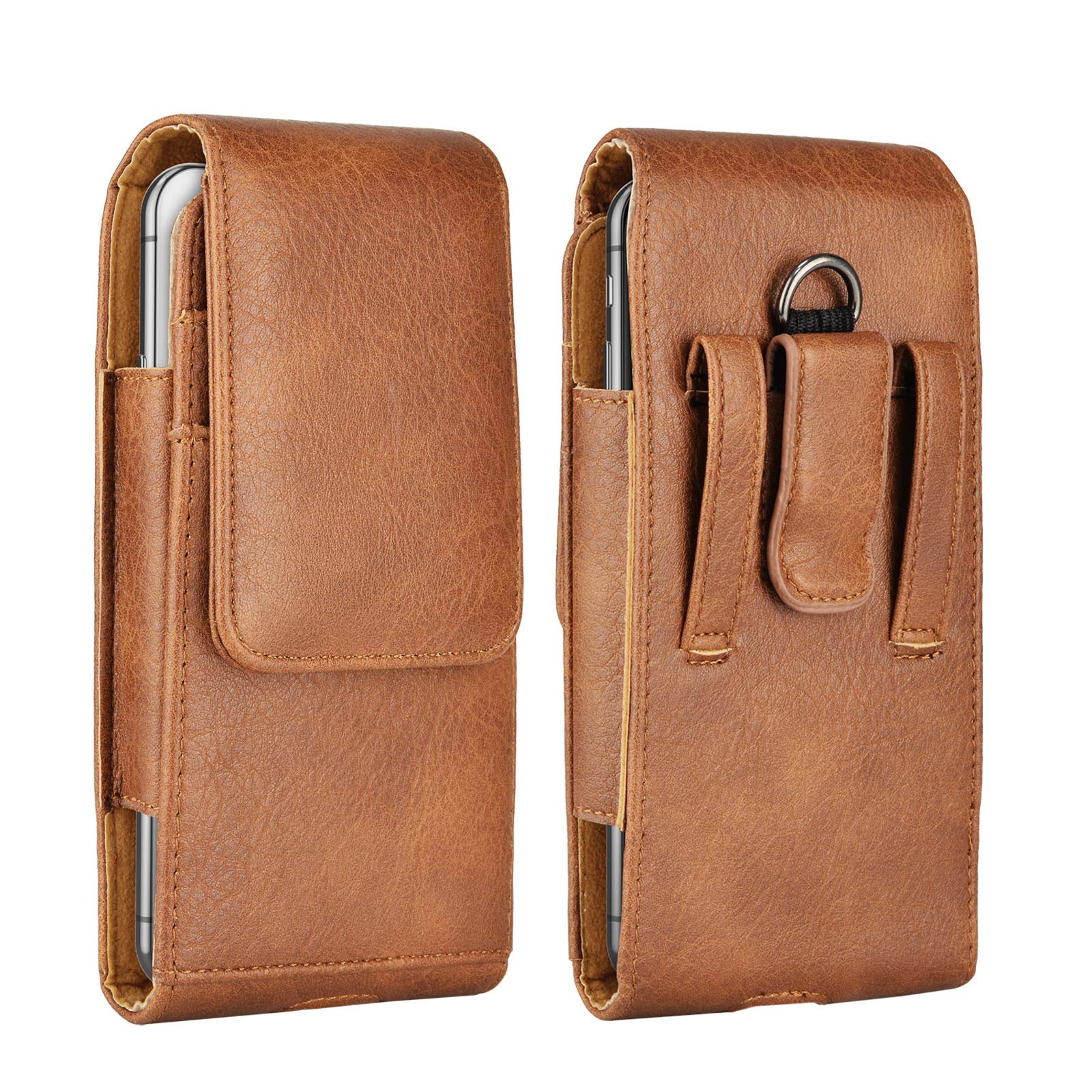Njjex Cell Phone Holster for Samsung Galaxy S25 Ultra S24 S23 S22 S21 S20 FE A17 A16 A15 A14 A35 A36 5G A12 A13 A32 A71 Note 20 Ultra iPhone 17 PU Leather Belt Clip Holster Pouch Holder Carrying Case