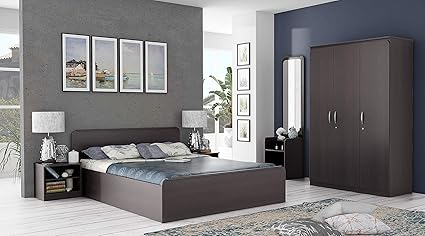 Stylespa Vegas Queen Size Bed with Storage (Imperial Teak)