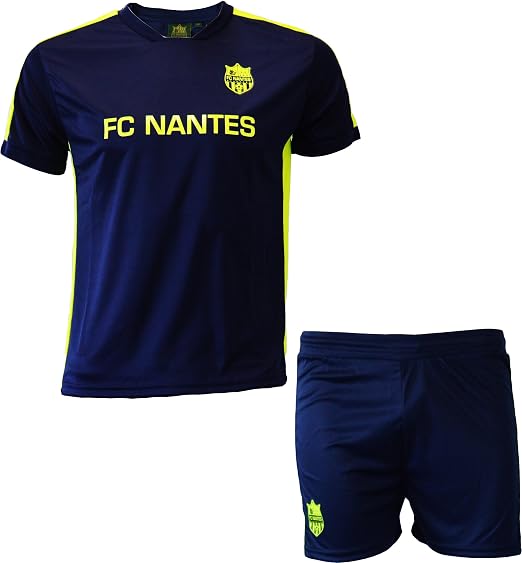 Maillot + Short Officiel FC Nantes - Taille Enfant Garçon - Collection Supporter - 100% Polyester