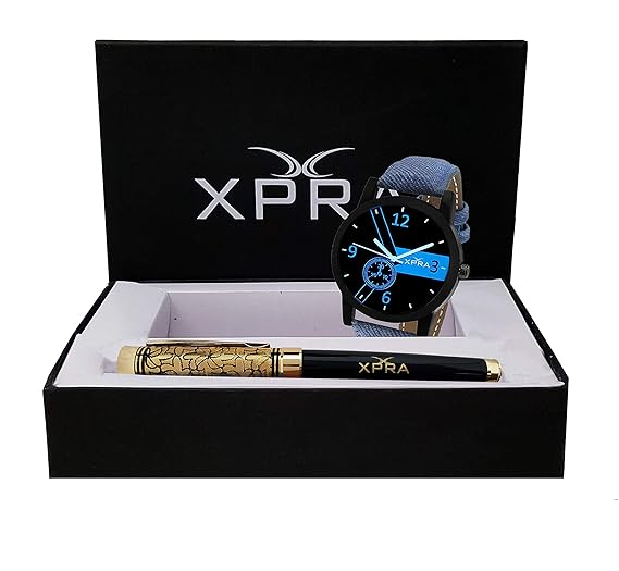Xpra Analog Watch & Metal Pen Combo for Men & Boys (WCH-PN-22)
