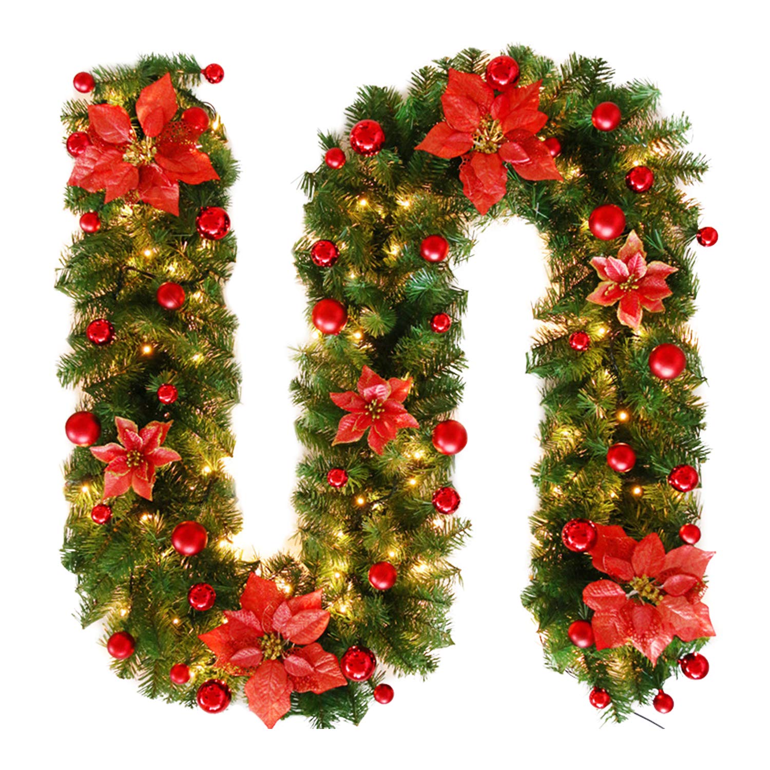 Petalum Weihnachtsgirlande Tannengirlande Led Beleuchtung Lichtkette Plug In Restraurant Shop Party Tur Indoor Outdoor Baum Deko Sidra Hospital