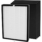 BreshAir True HEPA Replacement Filter Compatible with Hunter HP700 Series Medium Console Air Purifier, includes 1 H13 HEPA Filter and 4 Pre-Filters, Compare to Part# H-HF700-VP