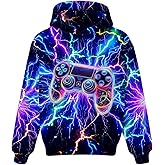 Boys Girls Hoodies 3D Graphic Hoodie Cool Pullover Sweatshirt with Pocket for Kids 6-16 Years