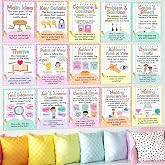 Ctosree 15 Pcs Reading Comprehension Posters for Classroom 14 x 10'' | Strategies for Middle School Elementary Teachers, Critical Thinking Bulletin Board Decor, Library Hallway Display Tools