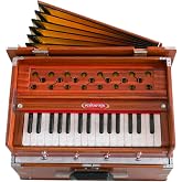Maharaja Kirtan Harmonium KHF1 | Portable Flight Model | Dark Wood Finish | Professionally Tuned | in USA | Handmade For Yoga &amp; Kirtan | Fits Overhead Compartment