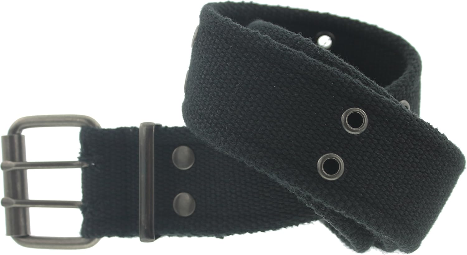 ARMYU Military Double Prong Canvas Belt, Heavy Duty Thick Cotton Army