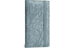 Zreal Checkbook Cover for Women & Men, Premium PU Leather Check Book Cover for Personal Checkbook, Top & Side Tear Duplicate Checks with RFID Blocking (Light Blue)