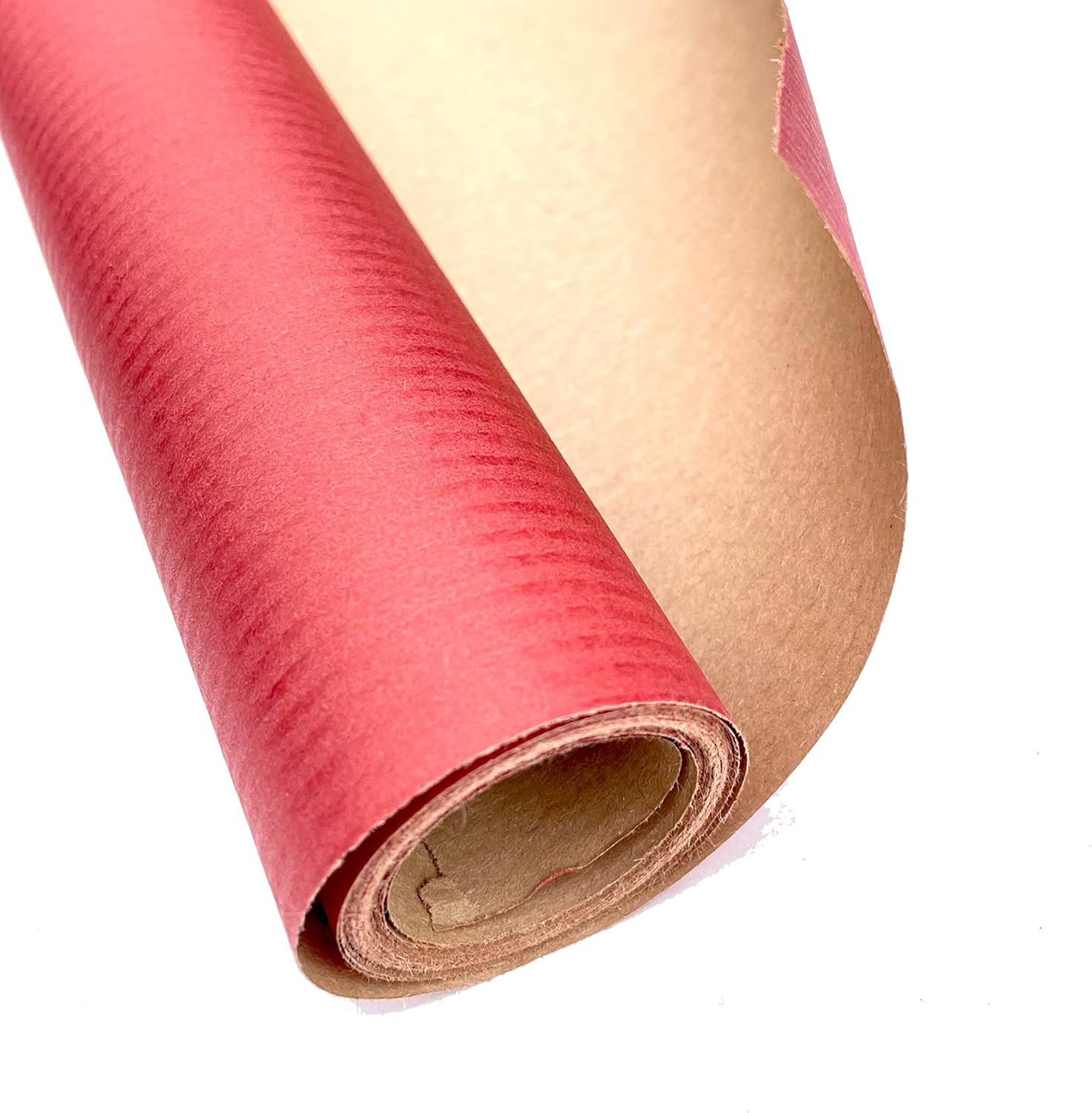Kraft Wrapping Paper Roll 100% Recycled and Recyclable Gift Wrap (Red 5m), 1 roll (Pack of 1) - Image 4