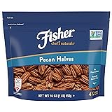 Fisher Nuts Chef's Naturals Pecan Halves, 16oz, Naturally Gluten Free, No Preservatives, Non-GMO