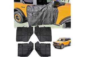 Broaddict Door Storage Bag Fit for 2021-2025 Ford Bronco 4-Door Front and Rear Door Bags 4PC
