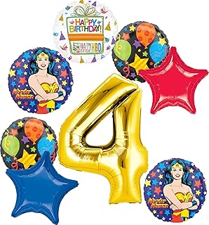Amazon Com Wonder Woman 14 Pc Superhero 4th Birthday Party