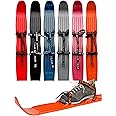 Tundra Wolf Short Snow skis - Mini skis for Kids (26'' x 4'' with 3'' ski tip) with Universal bindings for Shoe Size 9C to 7Y - Build Balance and Technique with Flexible snowfeet ski Skates