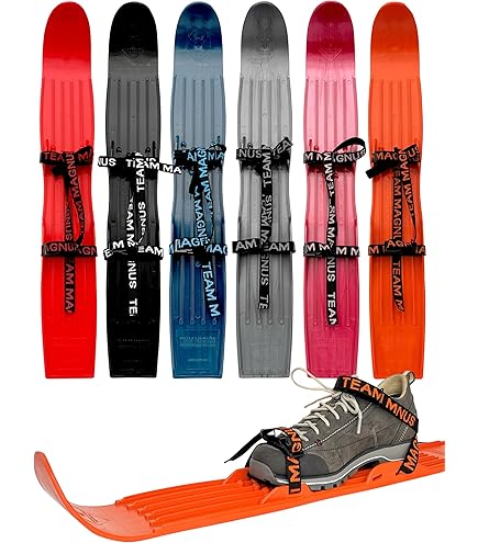 Snowfeet Basic - Mini Short Ski Skates For Snow | Skis For Winter Shoes | Short Snowskates