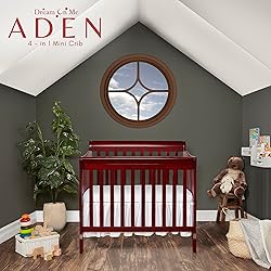 Dream On Me 3 in 1 Aden Convertible Mini Crib, Black