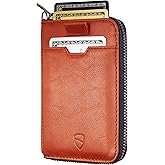 Vaultskin Slim Minimalsit RFID Blocking Wallet for Men - Leather Zipper Wallets for Men and Women with Coin Pocket, Card Holder & Front Pocket, Ideal Gift (Notting Hill)
