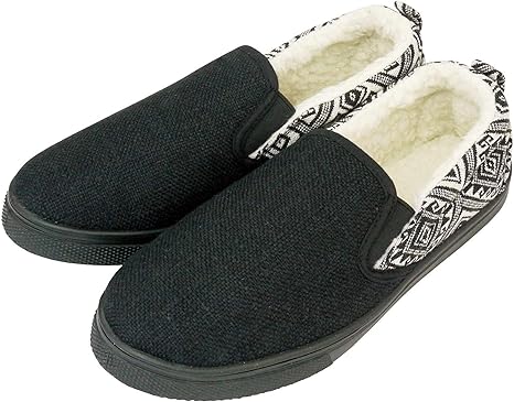 Amazon Co Jp Zip Corporation スリッポン スニーカー レディース ボア オルテガ ブラック Lサイズ 約24 25 秋冬 あったか インナー ボア仕様 ホーム キッチン