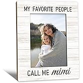 Beliran Mimi Picture Frame 5x7, Mimis Gifts Photo Frame, Christmas Mothers Day Birthday Gifts for Mimis Grandma, My Favorite People Call Me Mimi Wooden Picture Photo Frames for Desk Home Room Decor