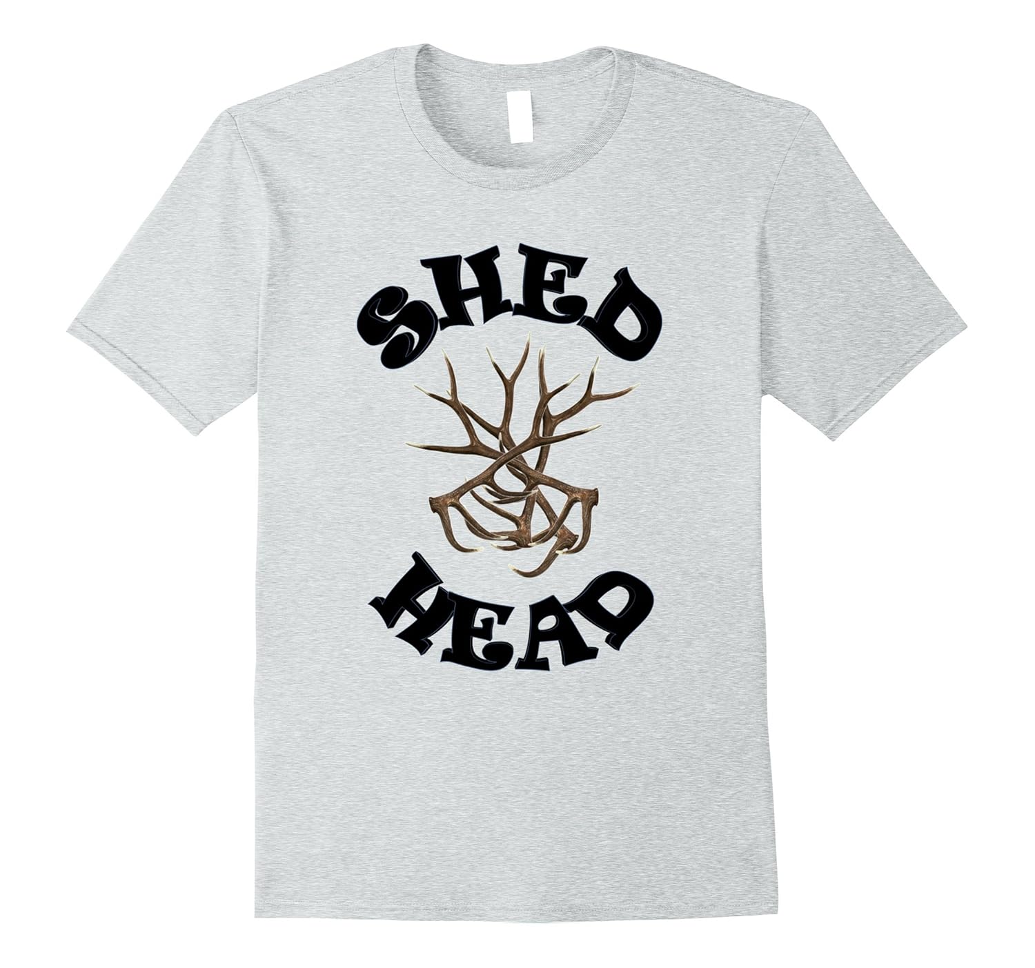 Antler Hunter's Shed Head T-shirt - Elk horn collector-Rose