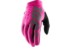 100% BRISKER Women's Motocross & Mountain Bike Gloves - MTB & MX Racing Protective Gear (L - NEON PINK/BLACK)