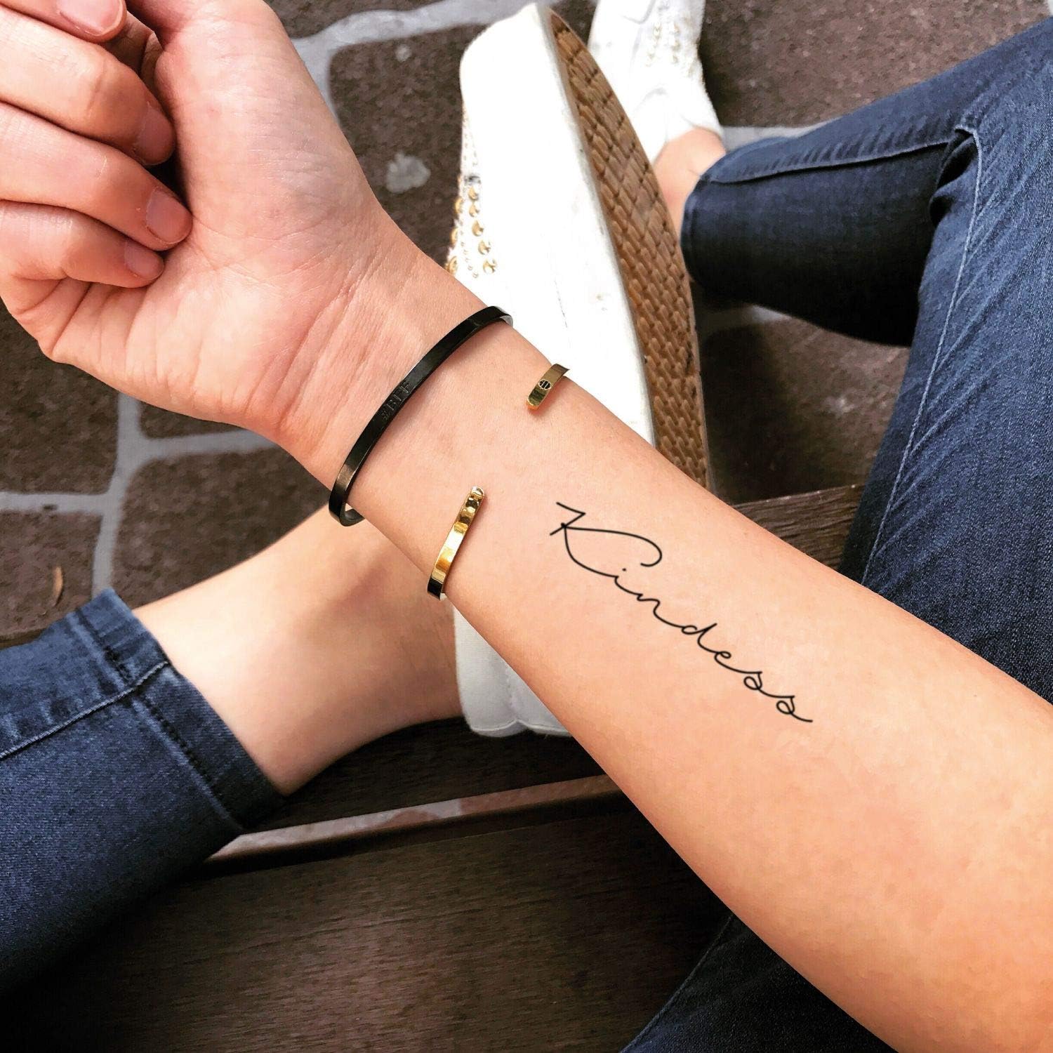Kindness Temporary Fake Tattoo Sticker (Set of 2) - ohmytat.com