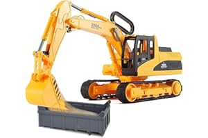 BEEMO Cement Mixer Toy Truck for Kids 15" Push and Go Sand Construction Vehicle for Toddlers Boys & Girls Realistic Play Mixer Birthday Party Gift