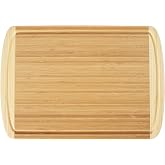 Totally Bamboo Kona Groove Bamboo Carving &amp; Cutting Board, 18" x 12-1/2"