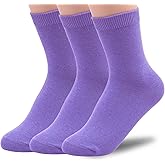 TZYDMN Women's Super Soft Casual Socks Combed Crew Socks Ankle Socks 3 Pairs