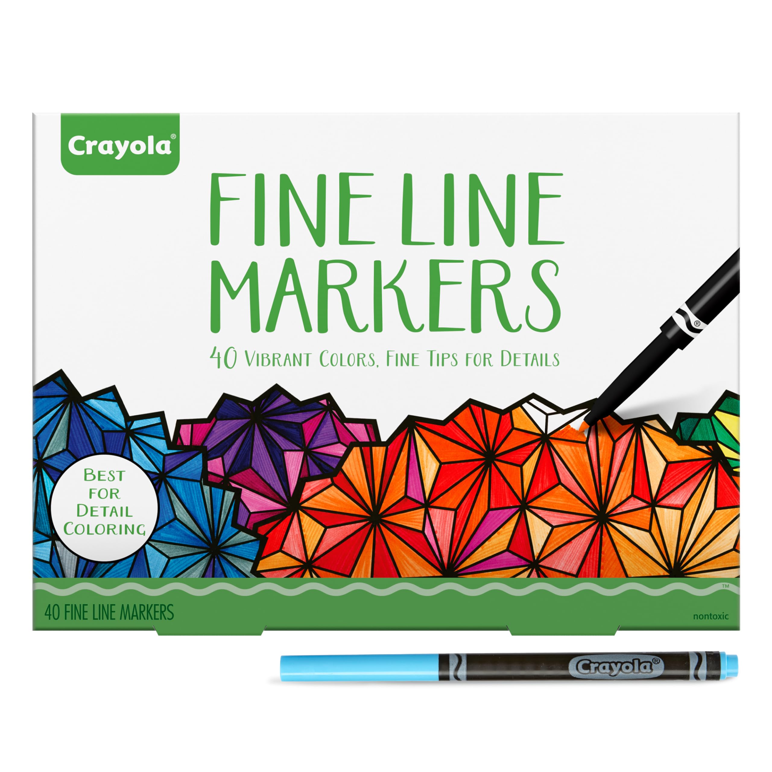 Crayola 58-7715 Fine Line Marker Set, Multi-Colour, Pack of 40