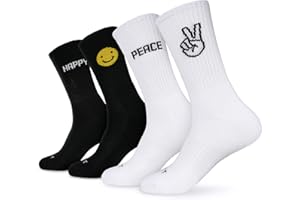 MONFOOT Men's/Women's 4-8 Pairs Athletic Cushion Crew Socks, Multipack