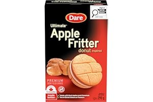Dare Ultimate Donut Apple Fritter - Crunchy Sandwich Cookies with Real Apples and Cinnamon 290g Unit Pack