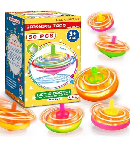 24 piezas: mini tops giratorios iluminados - LED intermitente a granel pequeños juguetes giratorios para niños recuerdos de fiesta y paquete de juego novedoso 24 piezas: mini tops giratorios iluminados - LED intermitente a granel pequeños juguetes giratorios para niños recuerdos de fiesta y paquete de juego novedoso