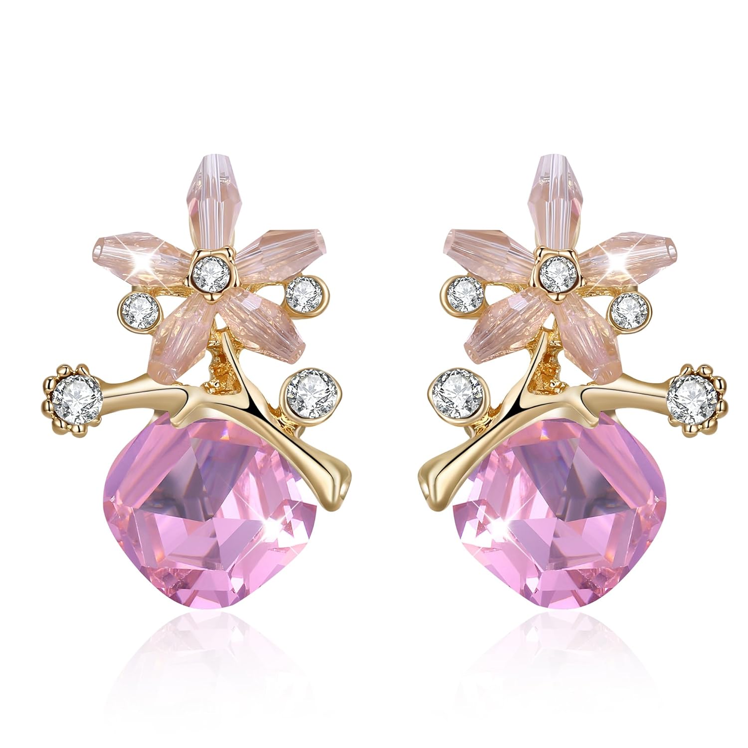 yellow chimes designer fashion earrings studs for girls and women