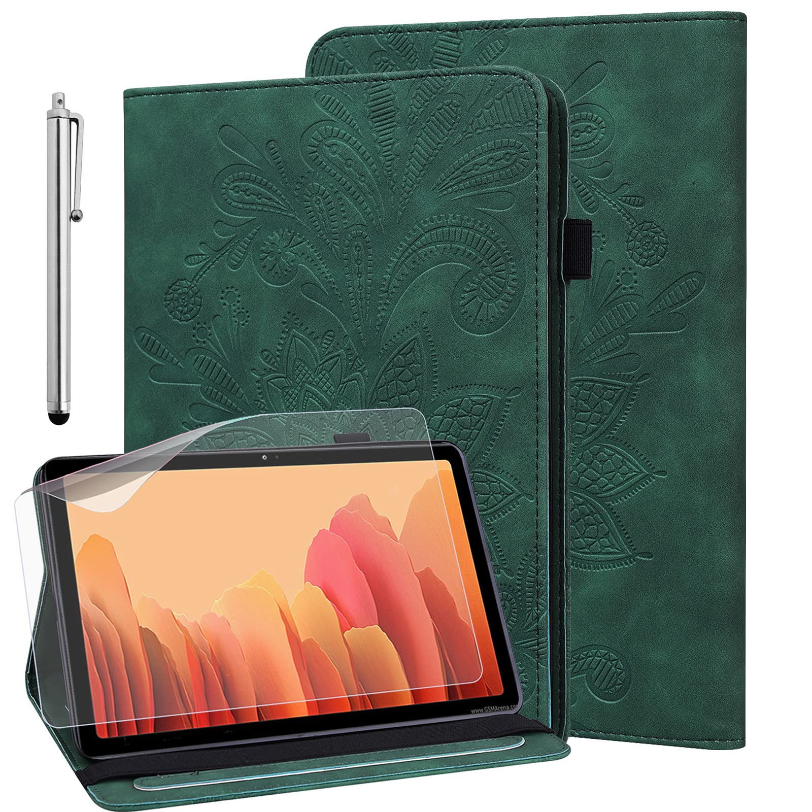 GLANDOTU Case for Xiaomi Mi Pad 5, Lightweight Folio Flip Wallet PU Leather Tablet Cover, Fold Stand Function for Xiaomi Mi Pad 5 Pro/Mi Pad 5 Pro 5G (with Protective film & Stylus pen) [Green]