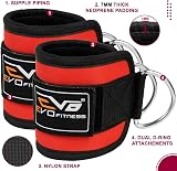 EVO Fitness Pair Ankle Straps Neoprene Cable Machine Attachments view 3