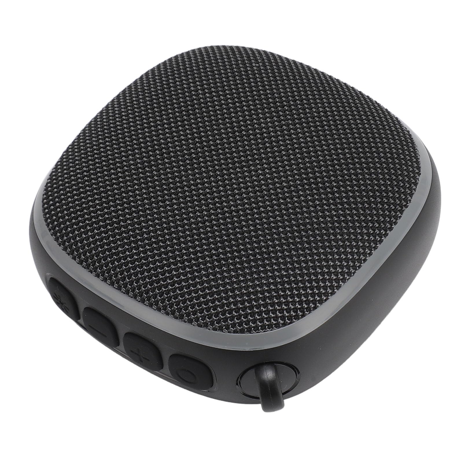 Portable Bluetooth Speaker Ultra Compact Fabric Design Waterproof Speaker with RGB Light 5W Stereo Speaker for Riding, Party, Camping, Run (Black)