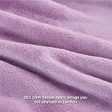 Bedsure Fleece Throw Blanket 130x150 cm Soft Purple 100% Microfibre view 4