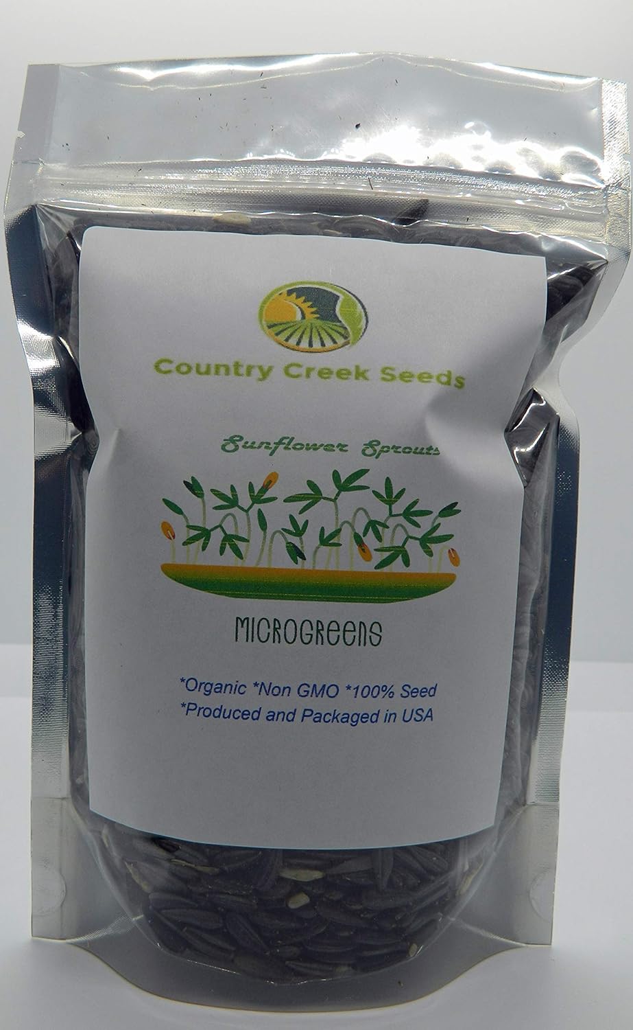 Sunflower Sprouting Seed, Organic, Non GMO 4 oz Country