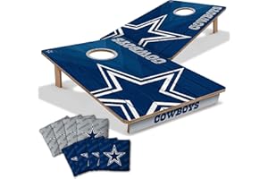 YouTheFan NFL 2’ x 3’ Wood Cornhole Game with Logo Bags