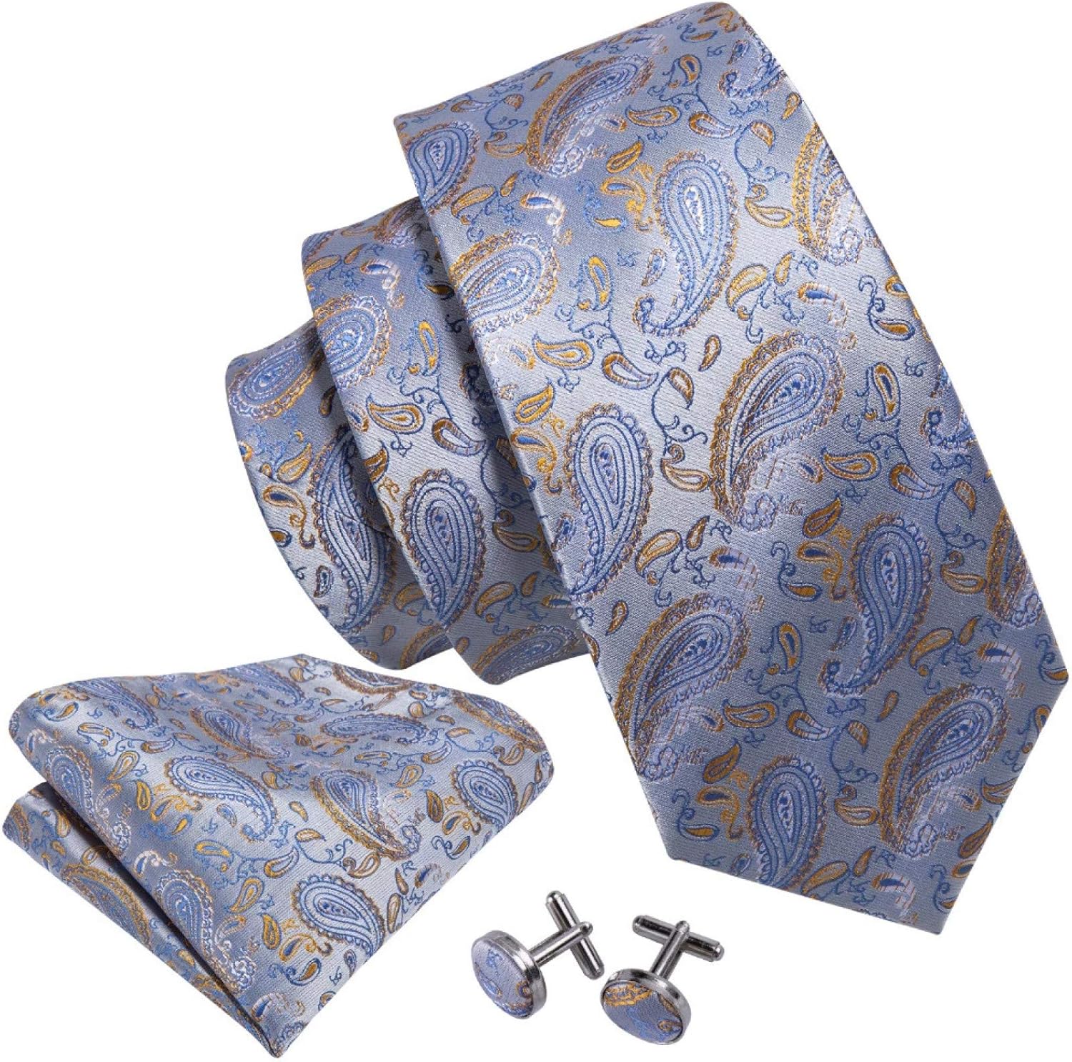 Neckties Set Neck Ties For Men Wedding Business 8.5cm Blue