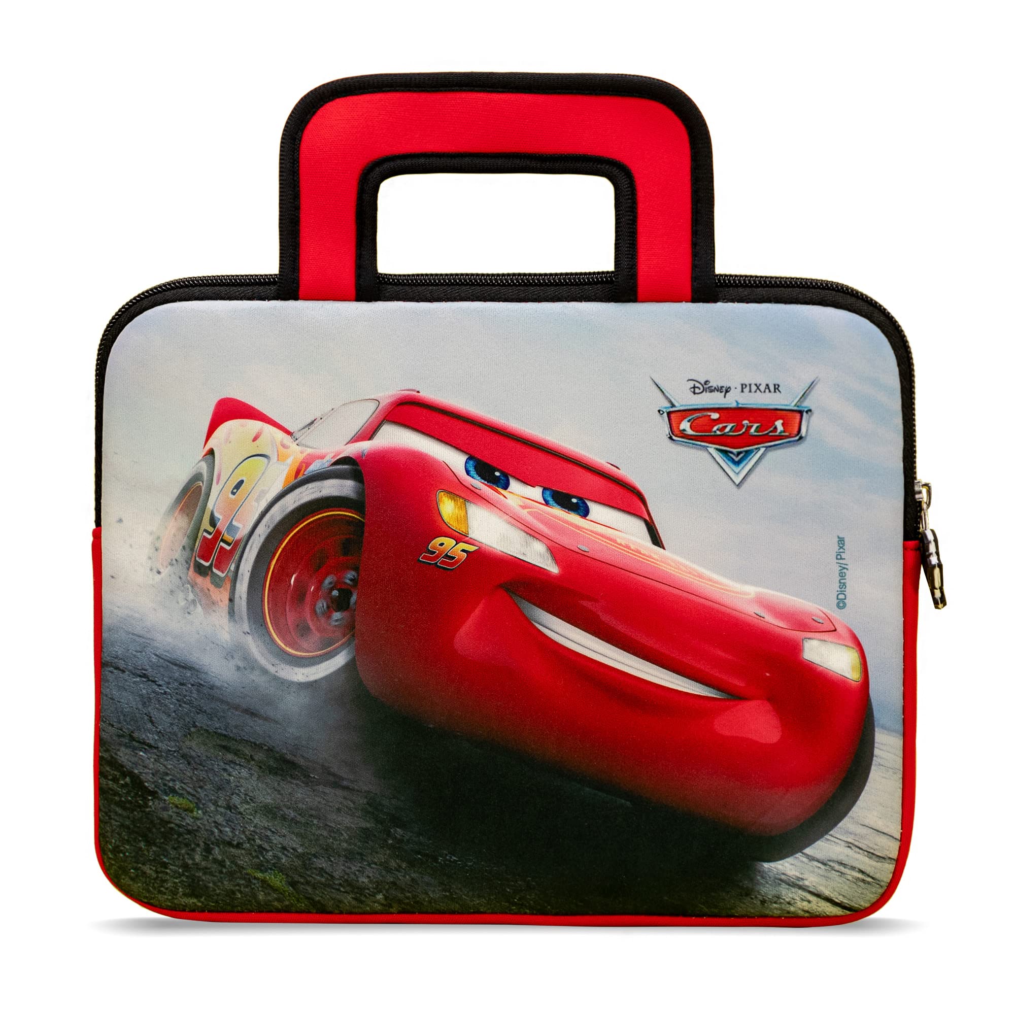 Pebble Gear Disney Pixar Cars Children's Bag 8-10 Inch Universal Carry Bag with Lightning McQueen, Suitable for Children's Tablets, Nintendo Switch, Space for Toys and Accessories, Dimensions 20 x