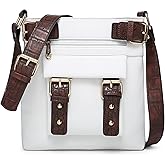 Dasein Women Lightweight Crossbody Bags Soft Vegan Leather Messenger Bag Shoulder Bag Travel Purse