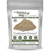 The Spice Way Cardamom Ground 4 oz Green Decorticated Cardamom Powder | Ground cardamom for even flavor in baking, desserts,