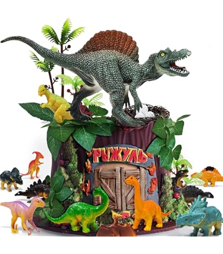 Lindo Adorno De Dinosaurio Para Pastel, Decoración De Fita De Feliz