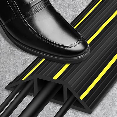 SEGNAYEN Floor Cable Cover 2M Rubber Outdoor Cable Protector 3 Channels